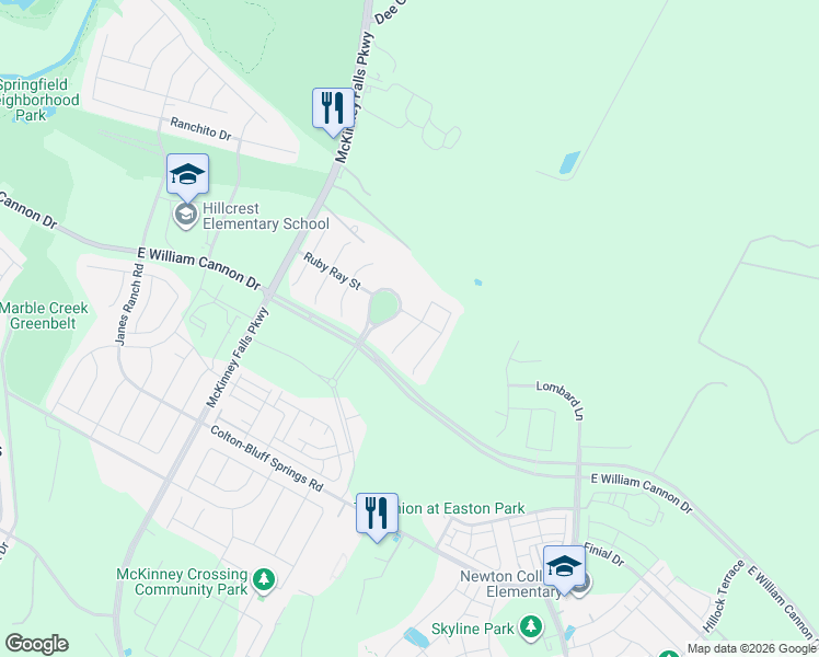 map of restaurants, bars, coffee shops, grocery stores, and more near 7112 Garnet Mill Lane in Austin