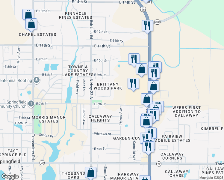 map of restaurants, bars, coffee shops, grocery stores, and more near 118 Byrd Dr in Panama City