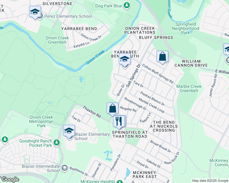 map of restaurants, bars, coffee shops, grocery stores, and more near in Austin