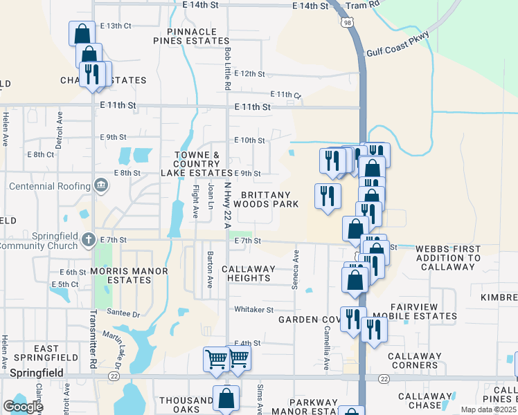 map of restaurants, bars, coffee shops, grocery stores, and more near 103 Bully Bal Place in Panama City