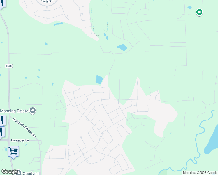 map of restaurants, bars, coffee shops, grocery stores, and more near 27601 Dry Creek Road in Magnolia