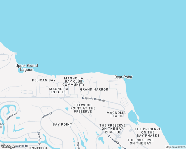 map of restaurants, bars, coffee shops, grocery stores, and more near 4514 Magnolia Beach Rd in Panama City Beach