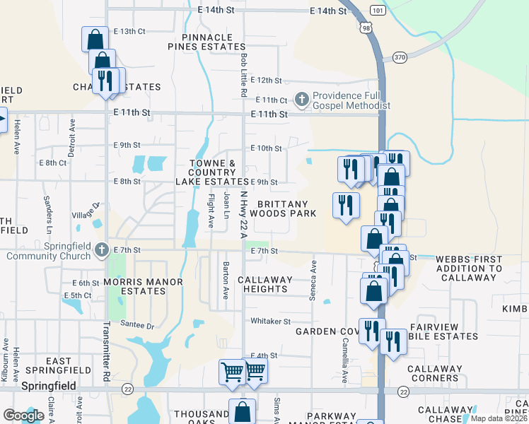map of restaurants, bars, coffee shops, grocery stores, and more near 103 Bully Bal Place in Panama City