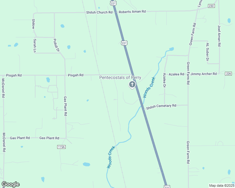 map of restaurants, bars, coffee shops, grocery stores, and more near 3255 Vera Lane in Perry