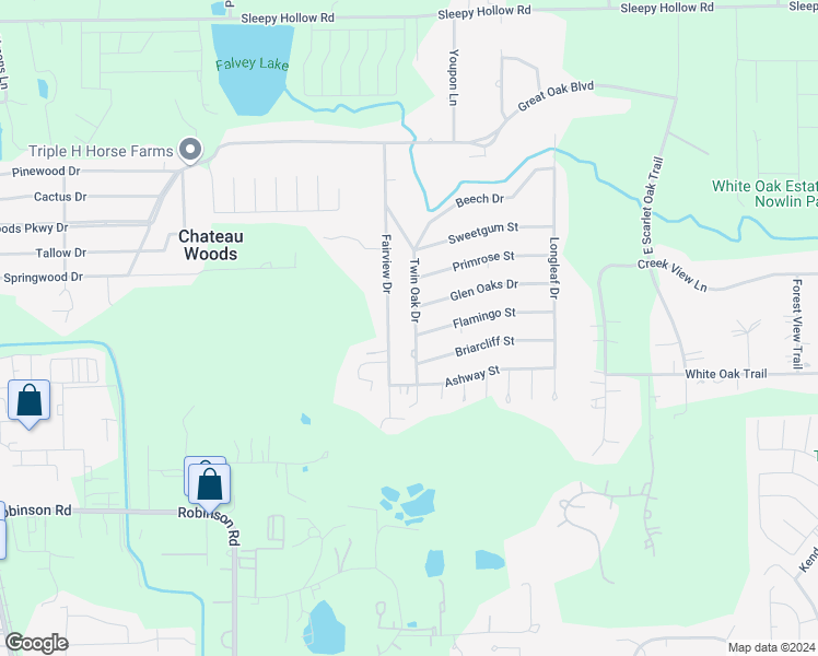 map of restaurants, bars, coffee shops, grocery stores, and more near 10619 Twin Oak Drive in Conroe