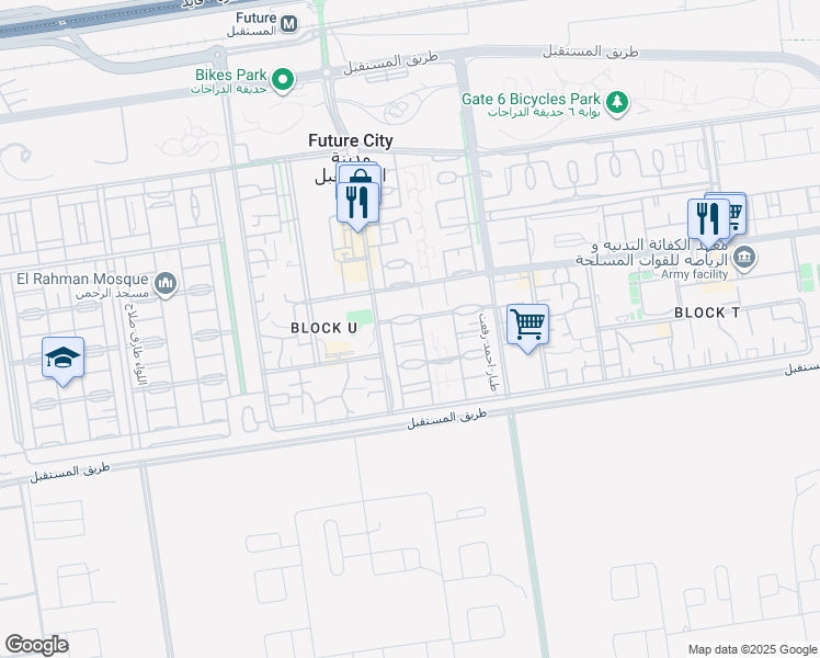 map of restaurants, bars, coffee shops, grocery stores, and more near in El Shorouk