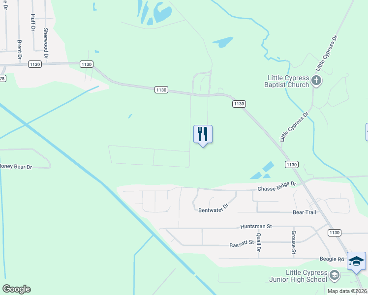 map of restaurants, bars, coffee shops, grocery stores, and more near 2801 Ben Mac Road in Orange