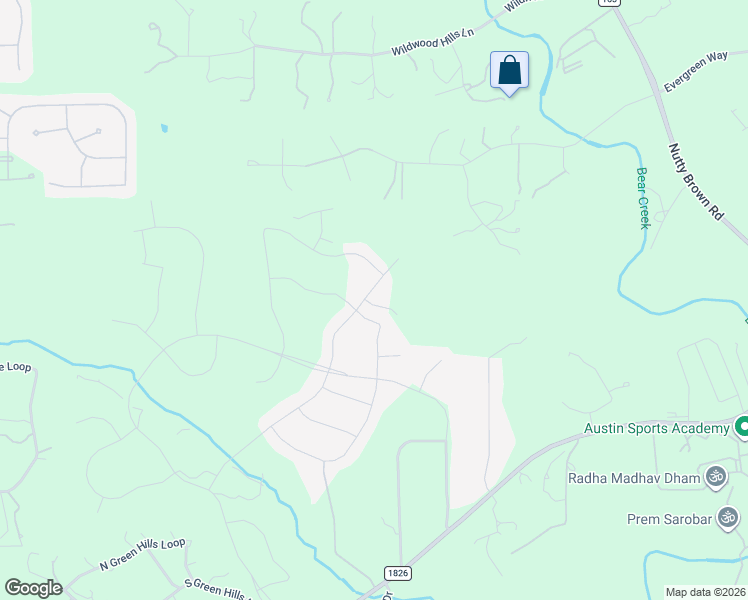 map of restaurants, bars, coffee shops, grocery stores, and more near 14424 Evergreen Cove in Austin