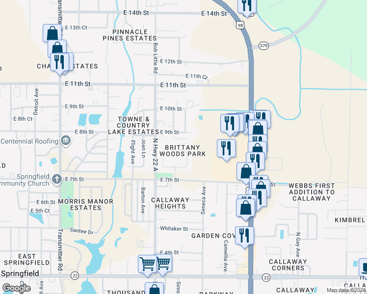 map of restaurants, bars, coffee shops, grocery stores, and more near 128 Byrd Drive in Panama City