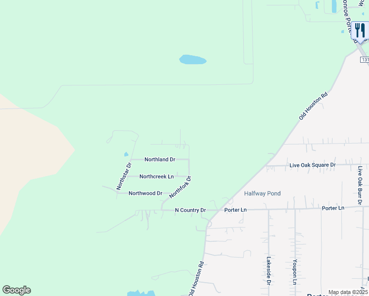 map of restaurants, bars, coffee shops, grocery stores, and more near 15855 North Park Lane in Porter