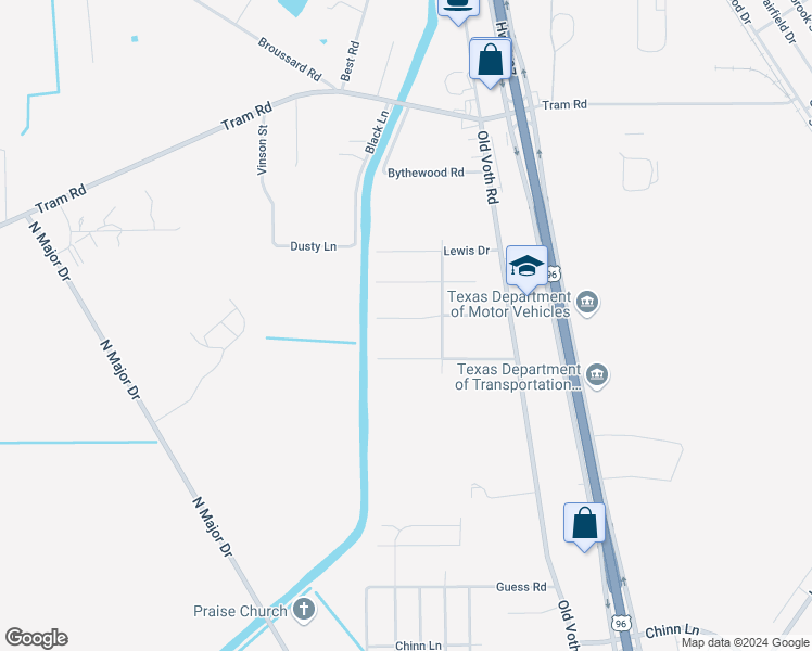 map of restaurants, bars, coffee shops, grocery stores, and more near 7315 Scotts Drive in Beaumont