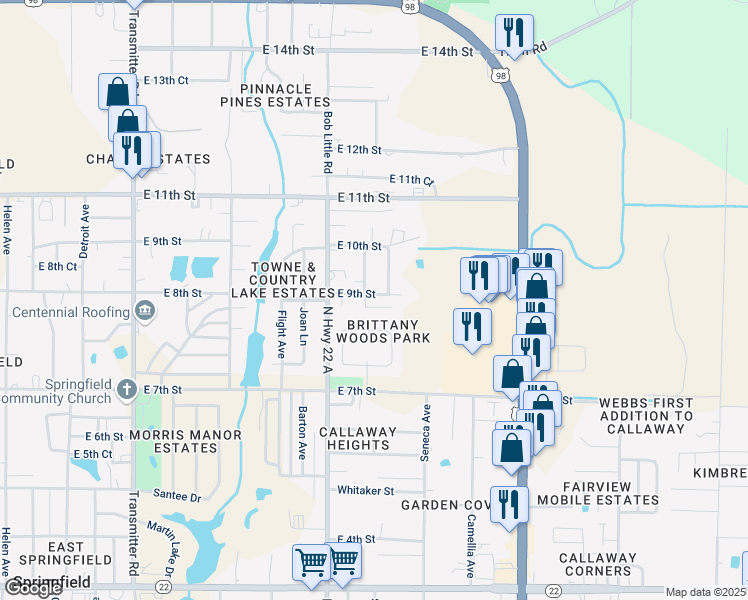 map of restaurants, bars, coffee shops, grocery stores, and more near 111 Abigail Lane in Panama City