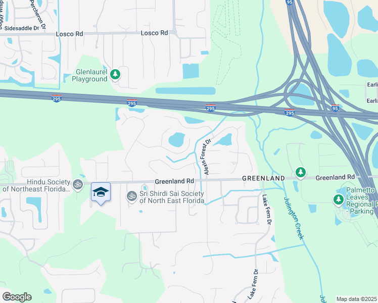 map of restaurants, bars, coffee shops, grocery stores, and more near 5308 Camelot Forest Drive in Jacksonville