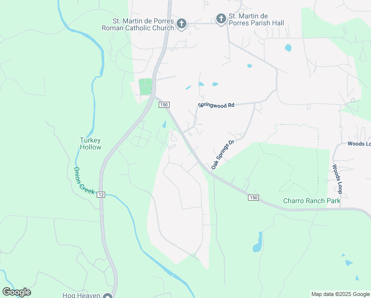 map of restaurants, bars, coffee shops, grocery stores, and more near 120 Howard Ranch Lane in Driftwood