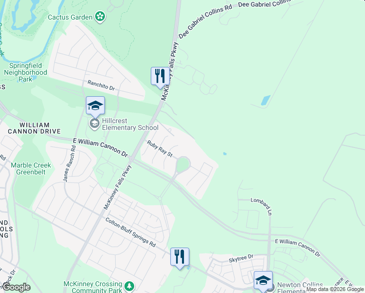 map of restaurants, bars, coffee shops, grocery stores, and more near 7116 Cardinal Bloom Loop in Austin