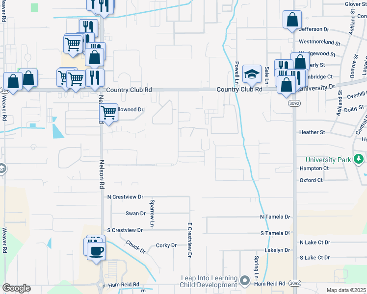 map of restaurants, bars, coffee shops, grocery stores, and more near 1550 L'Acadie Drive in Lake Charles