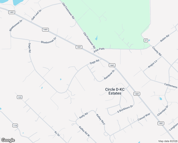 map of restaurants, bars, coffee shops, grocery stores, and more near 185 Rainbow Drive in Bastrop