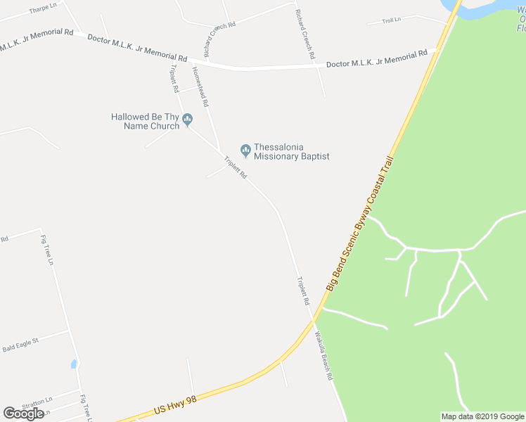 map of restaurants, bars, coffee shops, grocery stores, and more near 150 Triplett Road in Crawfordville