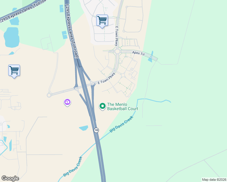 map of restaurants, bars, coffee shops, grocery stores, and more near 11390 Square Street in Jacksonville