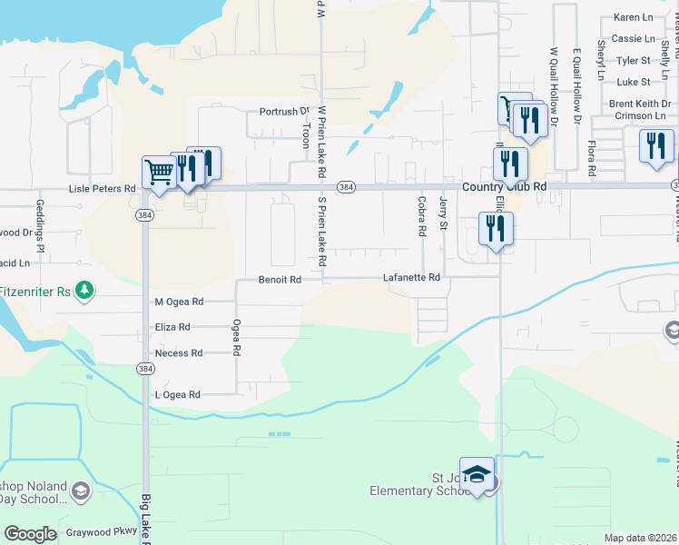 map of restaurants, bars, coffee shops, grocery stores, and more near 3158 Lafanette Road in Lake Charles