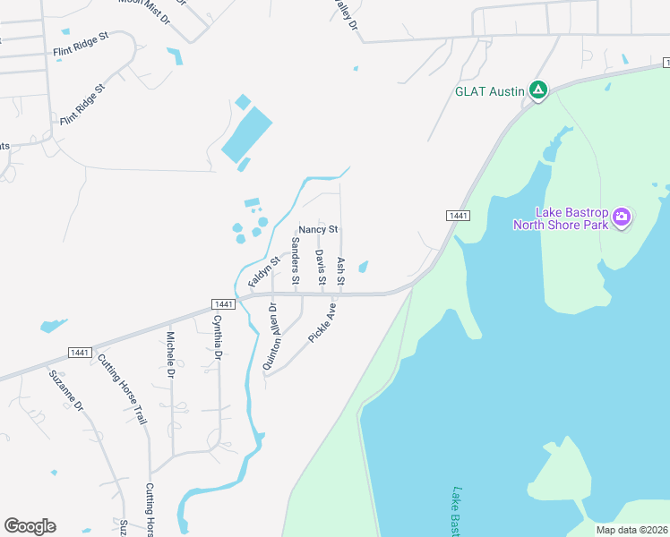 map of restaurants, bars, coffee shops, grocery stores, and more near 113 Ash Street in Bastrop