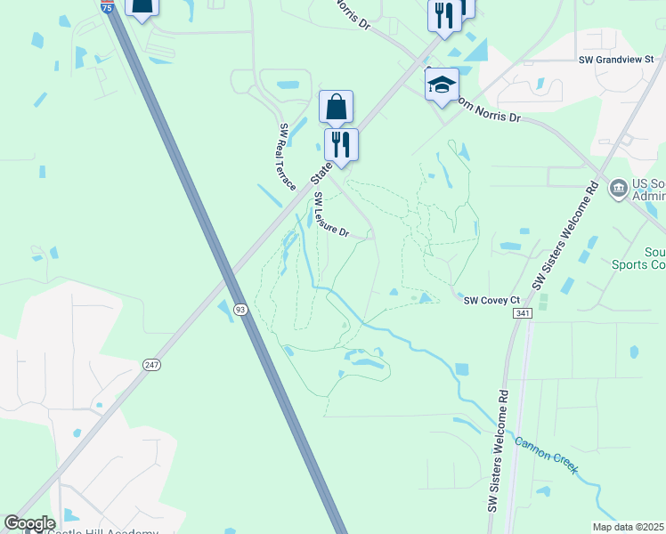 map of restaurants, bars, coffee shops, grocery stores, and more near 211 Southwest Wren Court in Lake City