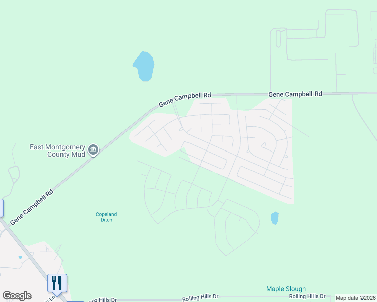 map of restaurants, bars, coffee shops, grocery stores, and more near 18339 Timbermill Lane in New Caney