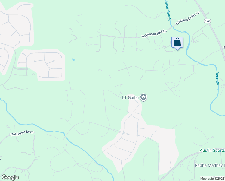 map of restaurants, bars, coffee shops, grocery stores, and more near 13801 Evergreen Way in Austin