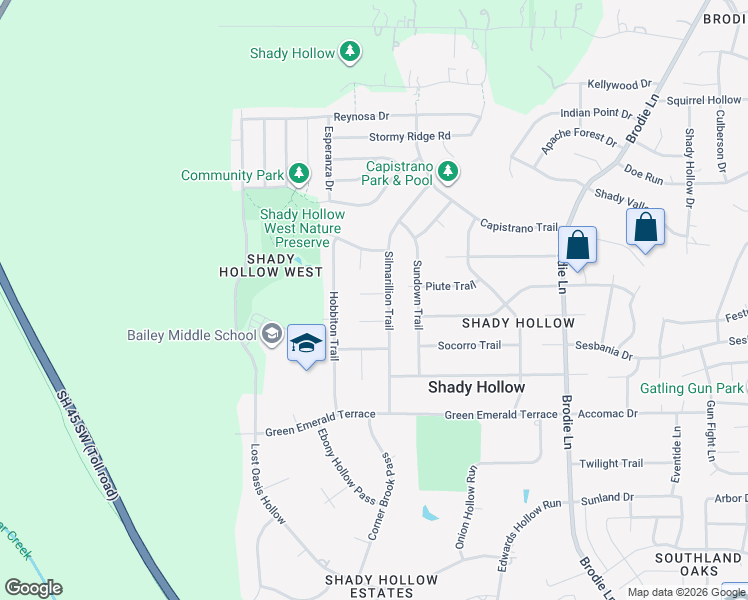 map of restaurants, bars, coffee shops, grocery stores, and more near 11507 Knipp Cove in Austin