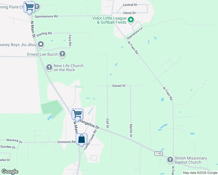 map of restaurants, bars, coffee shops, grocery stores, and more near 3010 Call Street in Vidor