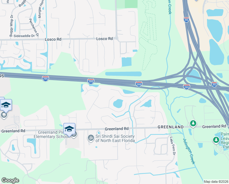 map of restaurants, bars, coffee shops, grocery stores, and more near 5307 Chestnut Lake Drive in Jacksonville