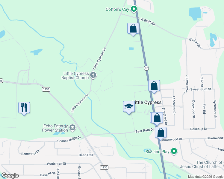 map of restaurants, bars, coffee shops, grocery stores, and more near 3287 Timberlane Circle in Orange
