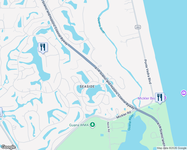 map of restaurants, bars, coffee shops, grocery stores, and more near 149 Patrick Mill Circle in Ponte Vedra Beach