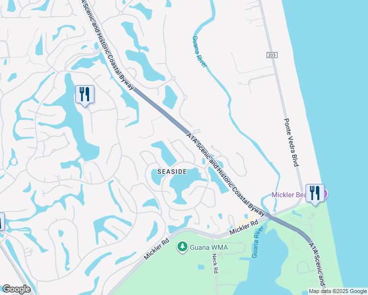map of restaurants, bars, coffee shops, grocery stores, and more near 156 Patrick Mill Circle in Ponte Vedra Beach