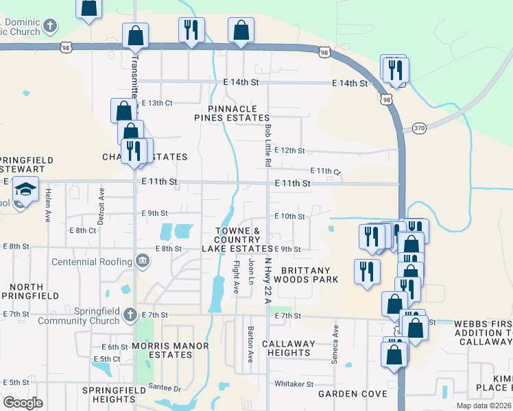 map of restaurants, bars, coffee shops, grocery stores, and more near 917 Kevin Court in Panama City
