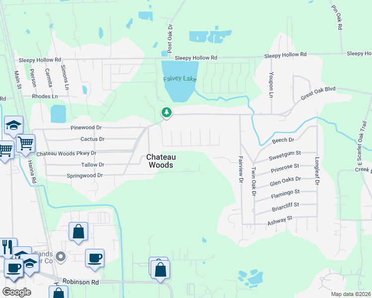 map of restaurants, bars, coffee shops, grocery stores, and more near 10292 Stone Gate Drive in Conroe
