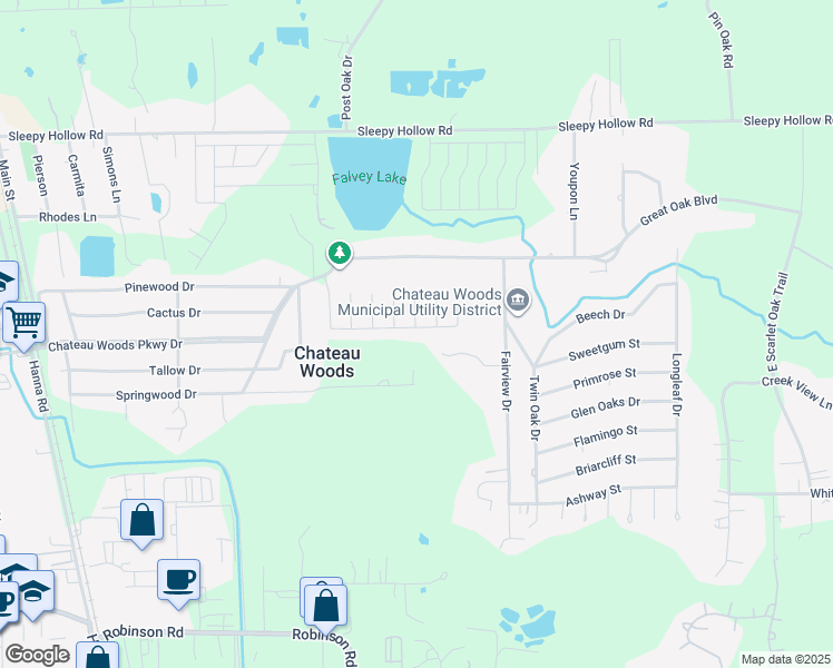 map of restaurants, bars, coffee shops, grocery stores, and more near 10332 Stone Gate Drive in Conroe
