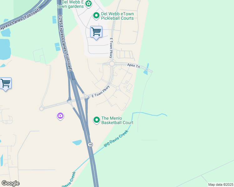 map of restaurants, bars, coffee shops, grocery stores, and more near Unnamed Road in Jacksonville