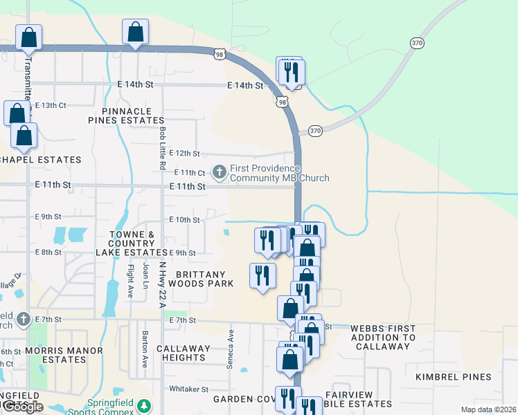 map of restaurants, bars, coffee shops, grocery stores, and more near 1023 North Tyndall Parkway in Panama City