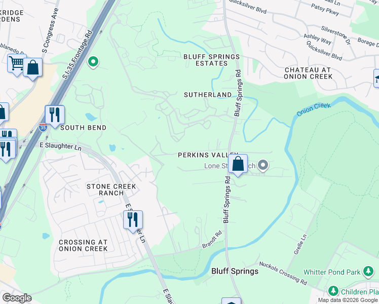 map of restaurants, bars, coffee shops, grocery stores, and more near 2330 Mozelle Lane in Austin
