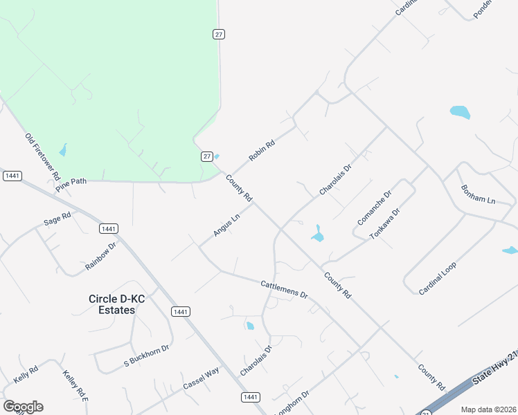 map of restaurants, bars, coffee shops, grocery stores, and more near 303 County Road in Bastrop