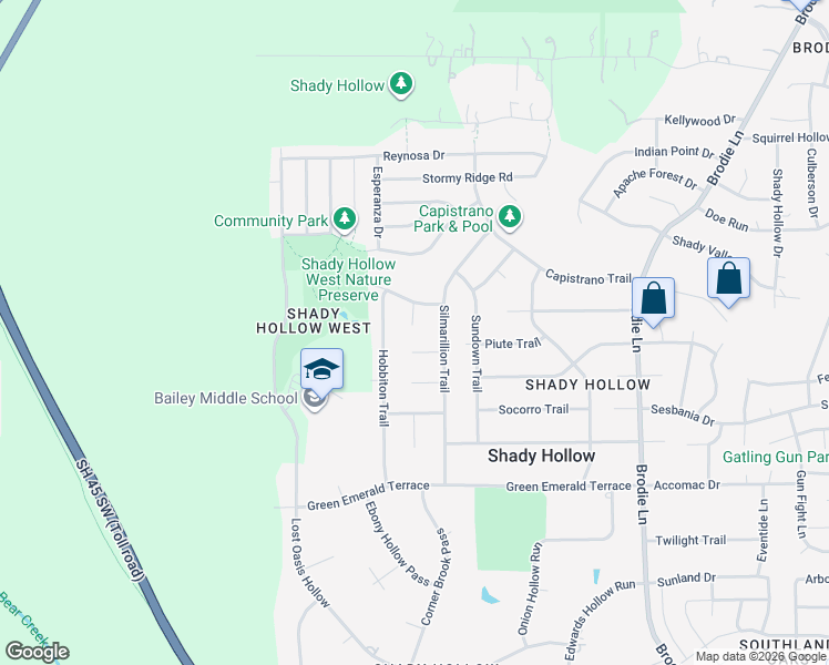 map of restaurants, bars, coffee shops, grocery stores, and more near 11507 Knipp Cove in Austin
