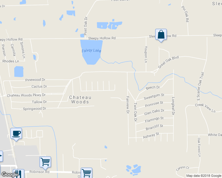 map of restaurants, bars, coffee shops, grocery stores, and more near 10237 Forest Glade Court in Conroe