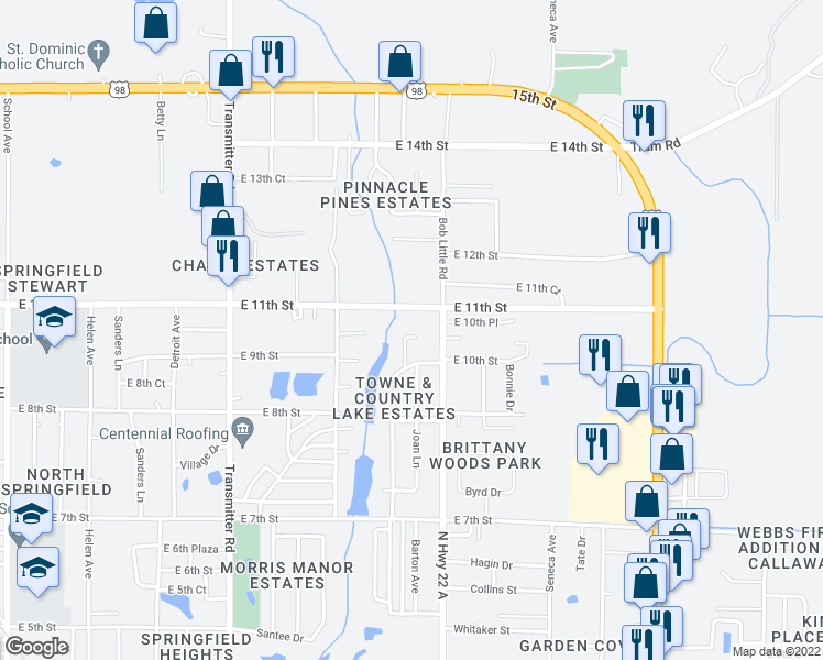 map of restaurants, bars, coffee shops, grocery stores, and more near 917 Kevin Ct in Panama City