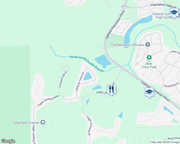 map of restaurants, bars, coffee shops, grocery stores, and more near 1038 Green Pine Circle in Orange Park