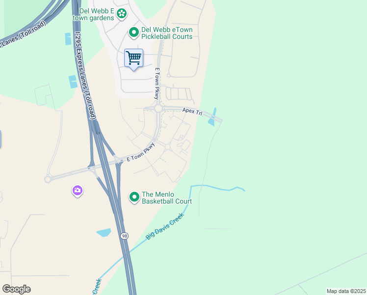 map of restaurants, bars, coffee shops, grocery stores, and more near R R G Skinner Parkway in Jacksonville