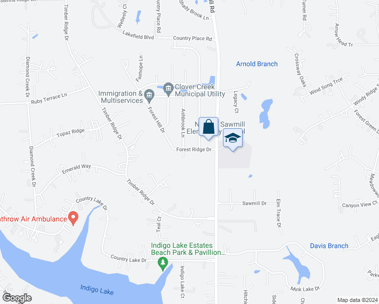 map of restaurants, bars, coffee shops, grocery stores, and more near 19111 Forest Ridge Drive in Magnolia