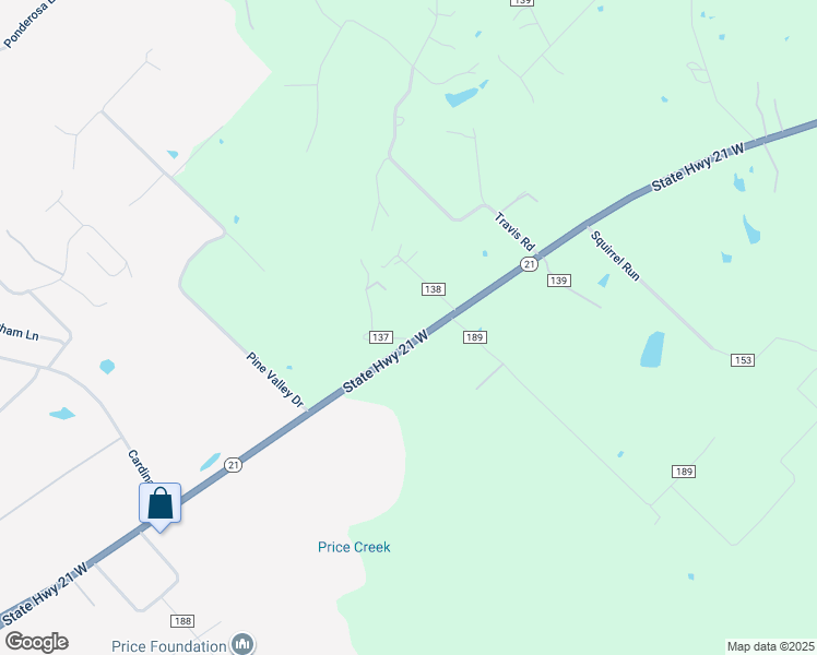 map of restaurants, bars, coffee shops, grocery stores, and more near 104 Alum Creek Drive in Paige