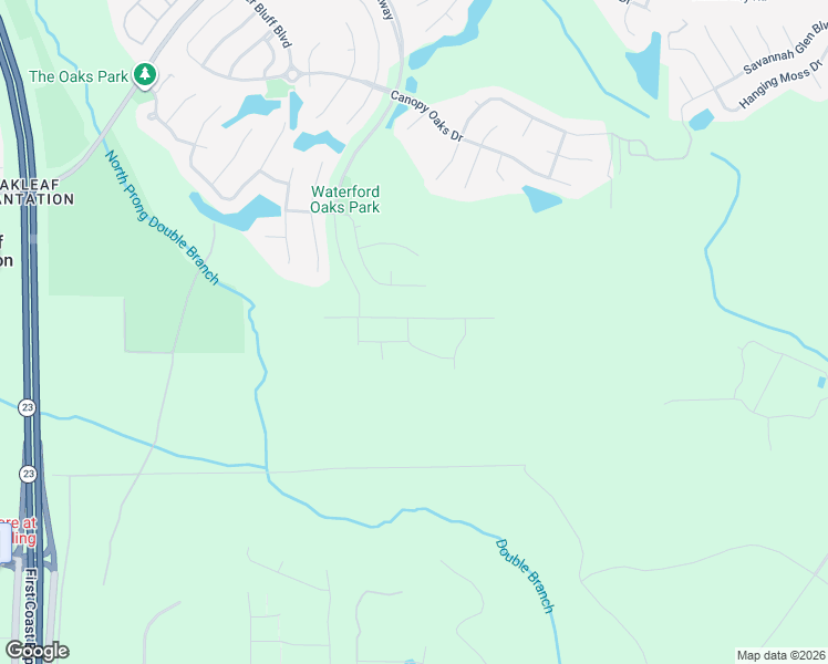 map of restaurants, bars, coffee shops, grocery stores, and more near 3471 Waterford Oaks Drive in Orange Park