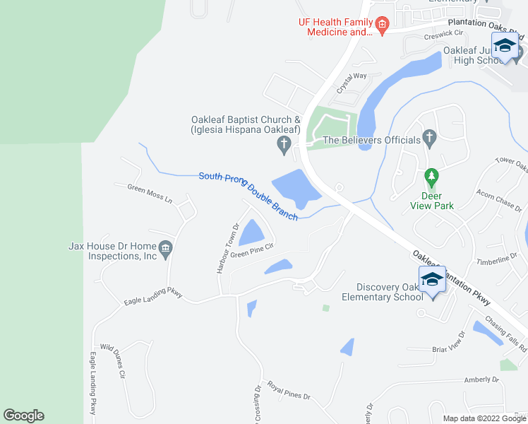 map of restaurants, bars, coffee shops, grocery stores, and more near 1035 Green Pine Circle in Orange Park